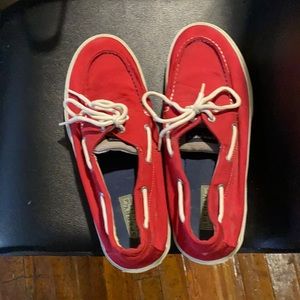 Red Sperrys Size 13 M